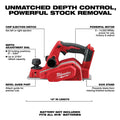 Milwaukee 2623-20 M18™ 3-1/4" Planer (Tool Only)