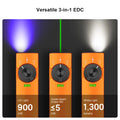 OLIGHT ARKFELDPRO3ROGV3 Arkfeld Pro Flat EDC Flashlight with LED Light UV and Laser - Orange