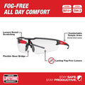 Milwaukee 48-73-2012 Safety Glasses - Clear Fog-Free Lenses