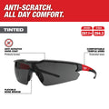 Milwaukee 48-73-2015 Safety Glasses - Tinted Anti-Scratch Lenses