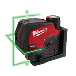 milwaukee 3622-20 M12™ Green Cross Line and Plumb Points Laser