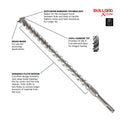 BOSCH HCFC2013 3/16 In. x 8 In. x 10 In. SDS-plus® Bulldog™ Xtreme Carbide Rotary Hammer Drill Bit
